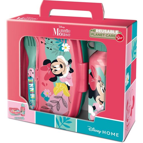 STOR Disney Minnie Set: Aparat za Sendviče s Priborom i Aluminijska Boca 400ml Cijene