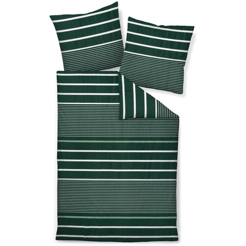 Janine posteljnina 135/200 cm mako saten zelena, bela Slike