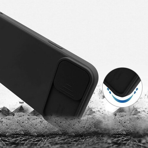 Onasi Lens Cover silikonski ovitek za&amp;scaron;čita za Samsung Galaxy S23 Ultra 5G - črn Slike
