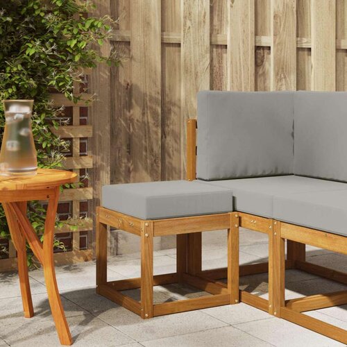  Klupa za sjedenje Prirodna i svijetlo siva 43 x 43 x 37 cm - Prirodna i svijetlo siva 40 cm Otvoreno područje nogu Cene