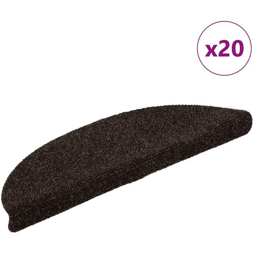 vidaXL Samoljepljivi otirači za stepenice 20 kom smeđe 56 x 17 x 3 cm Cijene