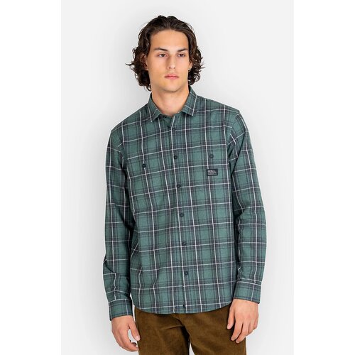 Reell Alvar Check Srajca green / black / white Cene
