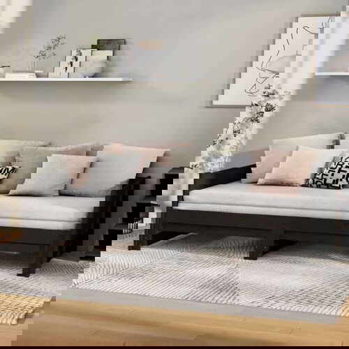  Dnevni ležaj na izvlačenje crni 2x (80x200) cm masivna borovina Cene
