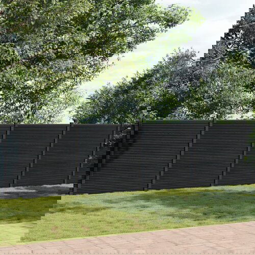vidaXL Ograjni panel siv 699x186 WPC Cene