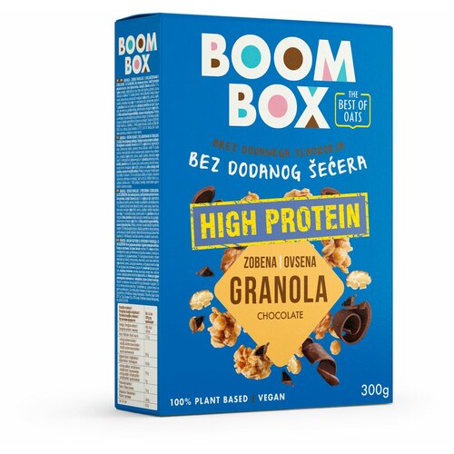 Boom box ovsena granola high protein čokolada 300 Slike