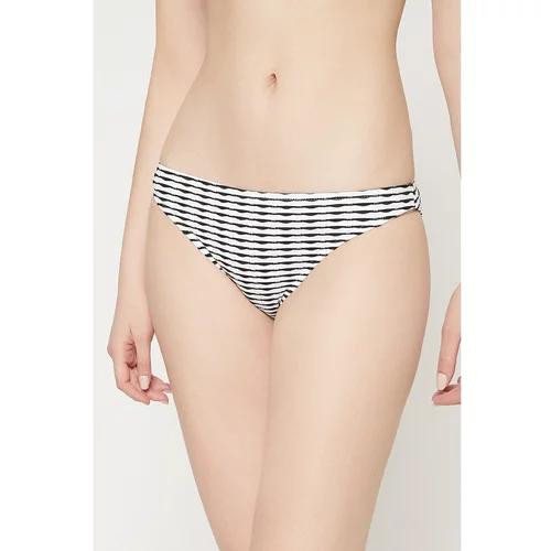 Koton Women's Black Striped Bikini Bottom