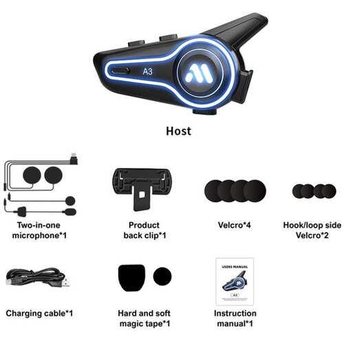 INF A3 čeladni Bluetooth slu&amp;scaron;alnik &amp;mdash; RGB LED, IP67, Bluetooth 5.4, 1000mAh, (5000323697) Slike