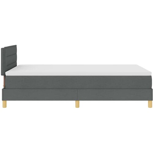  LED Box Spring Krevet Tamno siva 120 x 200 cm tkanina Slike