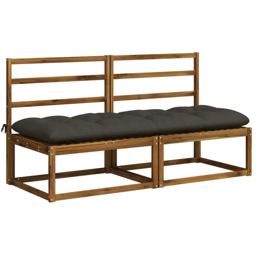  Jastučić za klupu VIANEN 100% poliester Antracit - Antracit 180 x 60 x 12 cm Slike