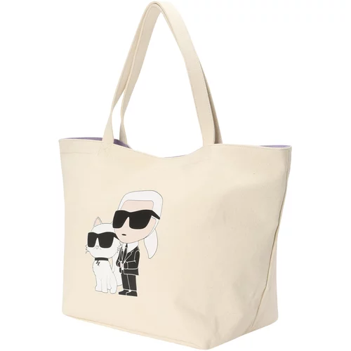 Karl Lagerfeld Shopper torba crna / prljavo bijela / vuneno bijela