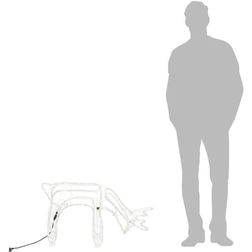Figure božićnih sobova 2 kom tople bijele 73 x 31 x 45 cm Slike