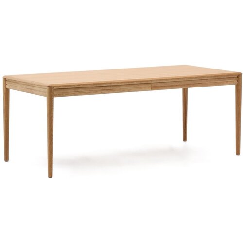 Kave Home Raztegljiva jedilna miza z dodatno ploščo v hrastovem dekorju 90x200 cm Lenon – Cene