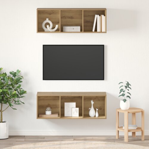 vidaXL Zidni TV ormari 2 pcs hrast artisan 37 x 37 x 107.5 cm Cijene
