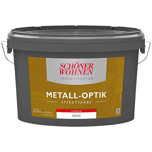  Barva z učinkom Schöner Wohnen Metall-Optik Trendstruktur (zlata, 2,5 l, sijaj) Cene
