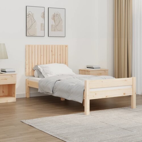 vidaXL Stensko posteljno vzglavje 95,5x3x60 cm trdna borovina Cene