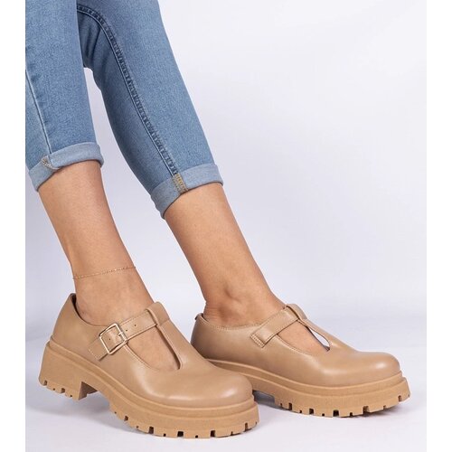 D/CEO marka niezdefiniowana Brown platform shoes made of eco-leather Belever Slike