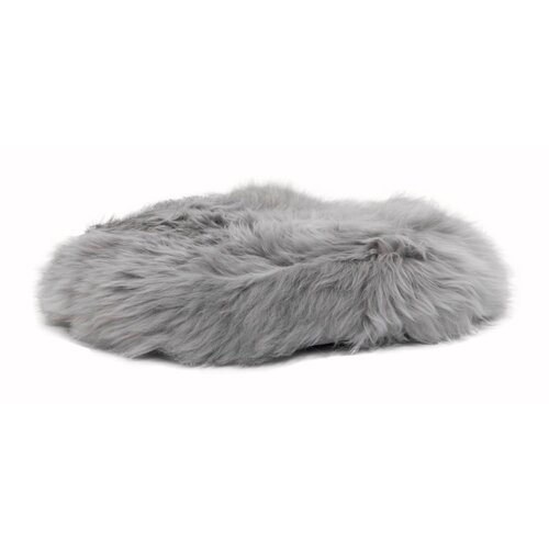 Native Natural Sivi jastuk od ovčje kože Round, ⌀ 40 cm Slike