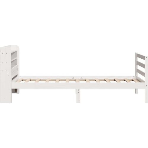 VidaXL Okvir kreveta s uzglavljem bez madraca bijeli 100x200 cm Slike