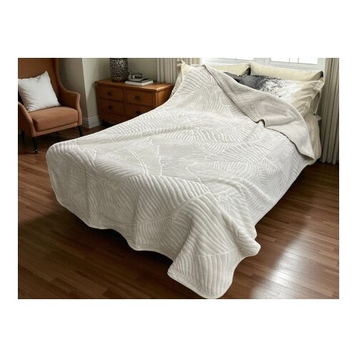  Ćebe Merinos 220x160cm A6 List Bež boja ( VLK000394-A6bezlist ) Slike