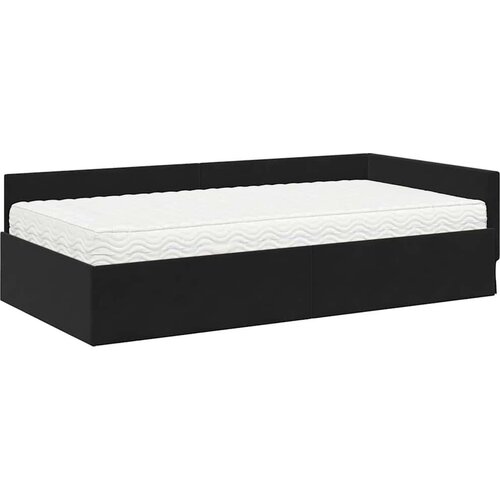 Kutni krevetni okvir s madracem Ostalo 2 pcs Crna Bar&amp;scaron;un Slike