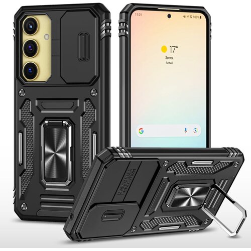 SUNSKY Hybrid Armor ovitek za Samsung A35 / A55, Črn Cene