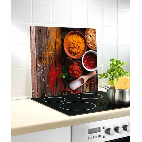 Wenko staklena zaštita za kuhinjski zid iza štednjakao Spice, 50 x 56 cm