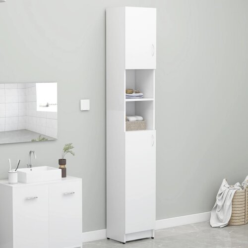 VidaXL Kupaonski ormarić bijeli 32 x 25,5 x 190 cm od iverice Slike