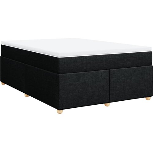 vidaXL Krevet s oprugama i madracem crni 140 x 190 cm od tkanine Cijene