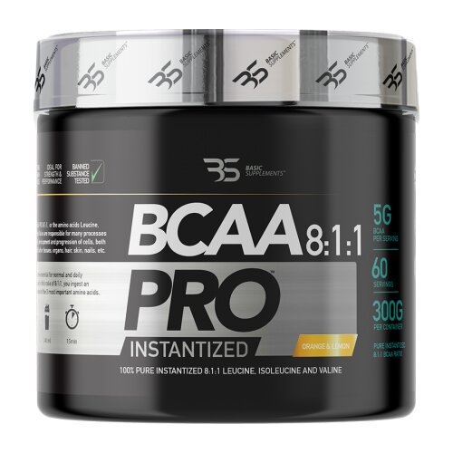 Basic Supplements Bcaa Pro 8:1:1, Citrus, 300g Slike