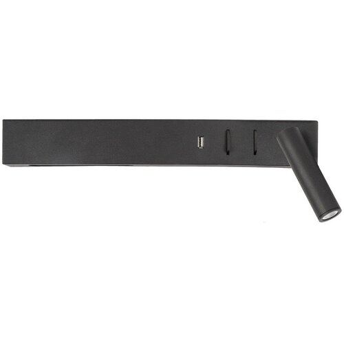 Nova Luce Mat crna metalna LED zidna lampa sa savitljivom konstrukcijom/s USB priključkom Vida &ndash; Cijene