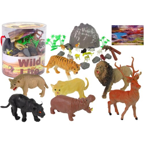  Large Figure Set Wild Animals Safari  + Accessories  34 Elements Cijene