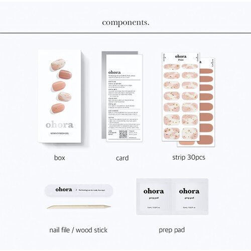 OHORA Gel Nail Sticker N Almond Blossom nalepke za nohte odtenek ND-066 30 kos Slike