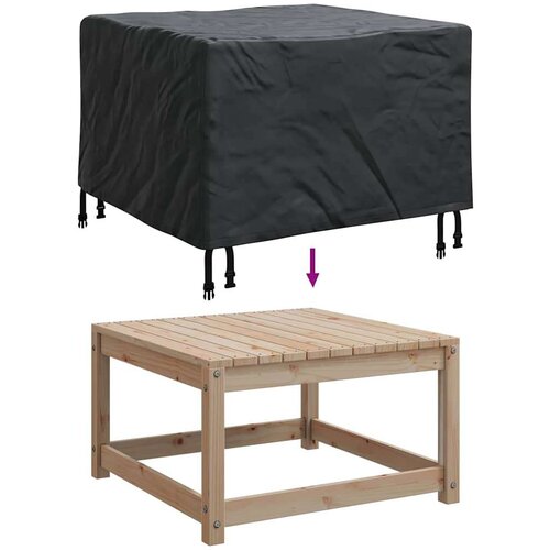 vidaXL Prevleka za zunanje pohištvo Črna 82 x 82 x 50 cm 600D tkanina Cene
