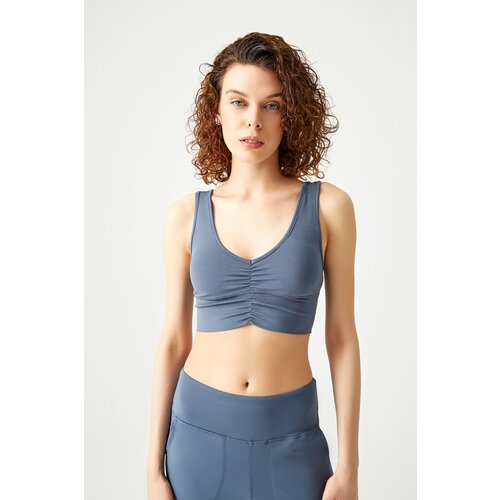 LOS OJOS Anthracite Lightly Supportive Lined Crop Top Bustier Slike