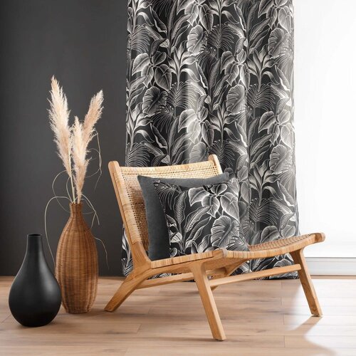 Douceur d int&amp;eacute;rieur Crno-bijela zavjesa 140x260 cm Cabana &amp;ndash; Slike