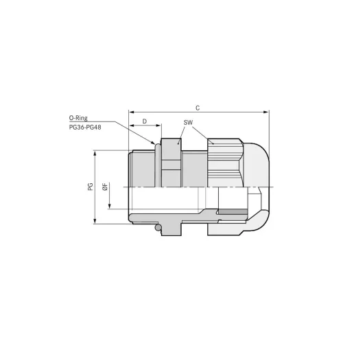  Kabelska uvodnica PG42 poliamid srebrno sive boje (RAL 7001) LappKabel SKINTOP ST PG 42 RAL 7001 SGY 5 kom.