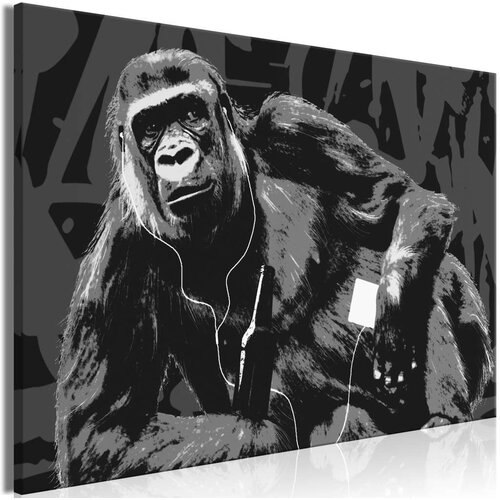  Slika - Pop Art Monkey (1 Part) Narrow Grey 120x80 Slike