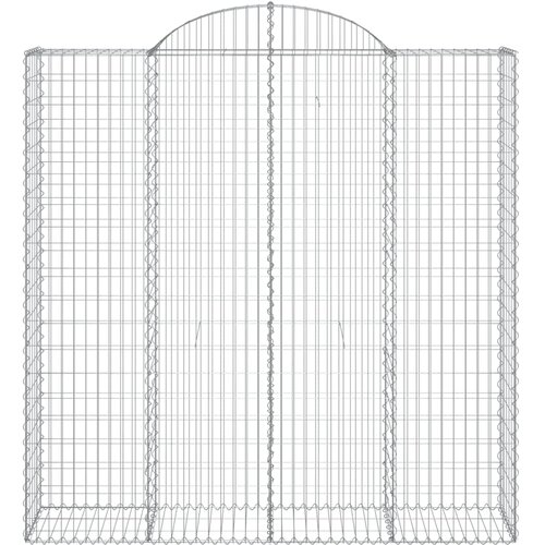  Lučne gabionske ko&amp;scaron;are 8 kom 200x50x200/220cm pocinčano željezo Slike