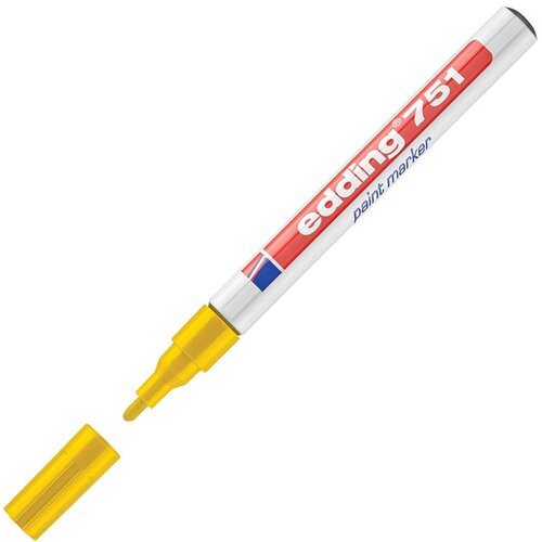 Marker permanentni lakirajući 1-2mm edding 751 žuti Cene