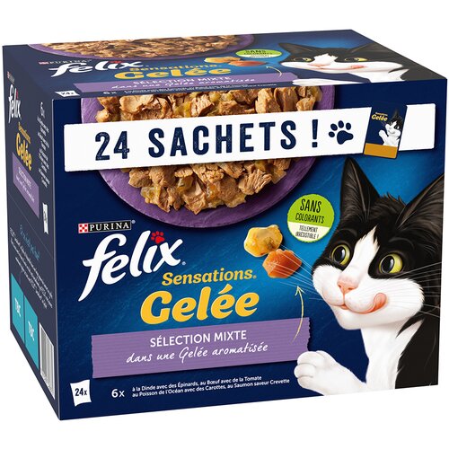 Felix "Sensations" vrečke 24 x 85 g - Mešana raznolikost v želeju Cene