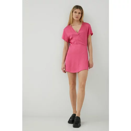 American Vintage Haljina boja: ružičasta, mini, širi se prema dolje