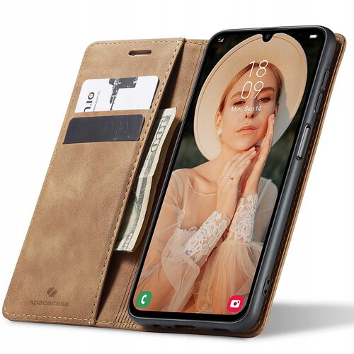 Spacecase DENARNICA GALAXY A24 ETUI USNJENA RJAVA, (21963399) Cene