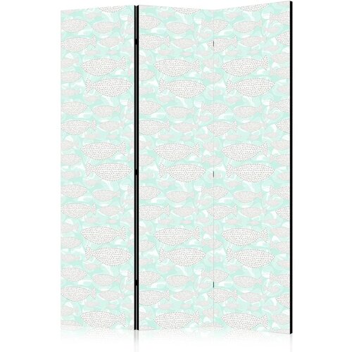  Paravan - Minimalist Fish - Fish of Grey Dots on a Crystal Clear Water Surface in Mint Green Colors 135x172 Akustični Cene
