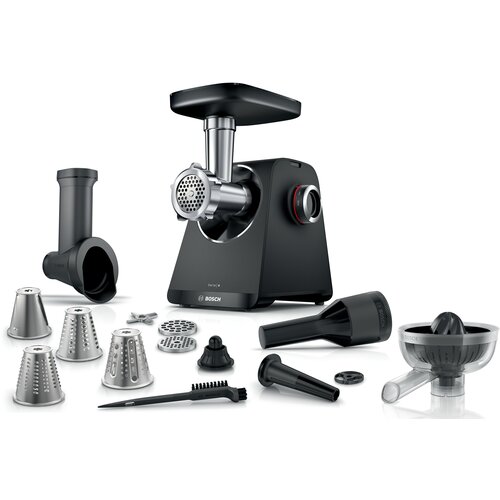 Bosch Serija 4, mašina za mlevenje mesa, MultiPower Series 4, 1900 W, Crna, Crna, MFWS450B Cene