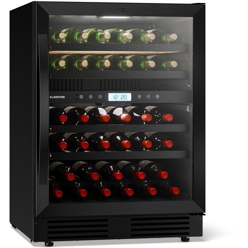 Klarstein VeroSteel hladnjak za vino ispod pulta | 2 zone | 129 litara | 43 boce | 60 cm Cijene