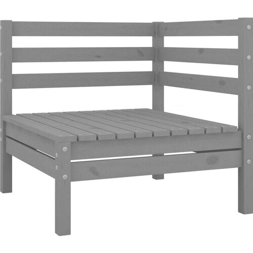  Kutna vrtna sofa siva od masivne borovine Cene