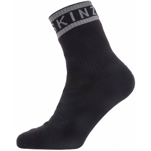 Sealskinz Waterproof Warm Weather Ankle Length Sock With Hydrostop Black/Grey S Kolesarske nogavice