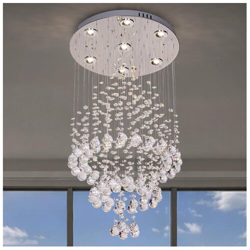  LED Kristalno stropno svetlo NAURU LED/24W/230V prečnik 40 cm sjajni hrom + daljinski upravljač Cene
