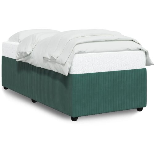 VidaXL Posteljni okvir temno zelen 100x200 cm žamet Slike