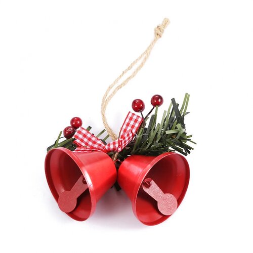  Novogodisnji ukras za jelku zvoncici EL crveni Slike